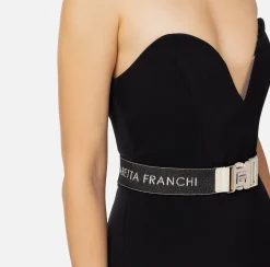 Abito midi in fresco lana con cintura