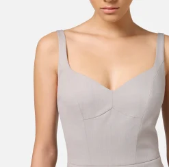Abito midi in fresco lana mélange