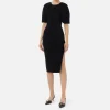Abito midi in viscosa con dettaglio zip