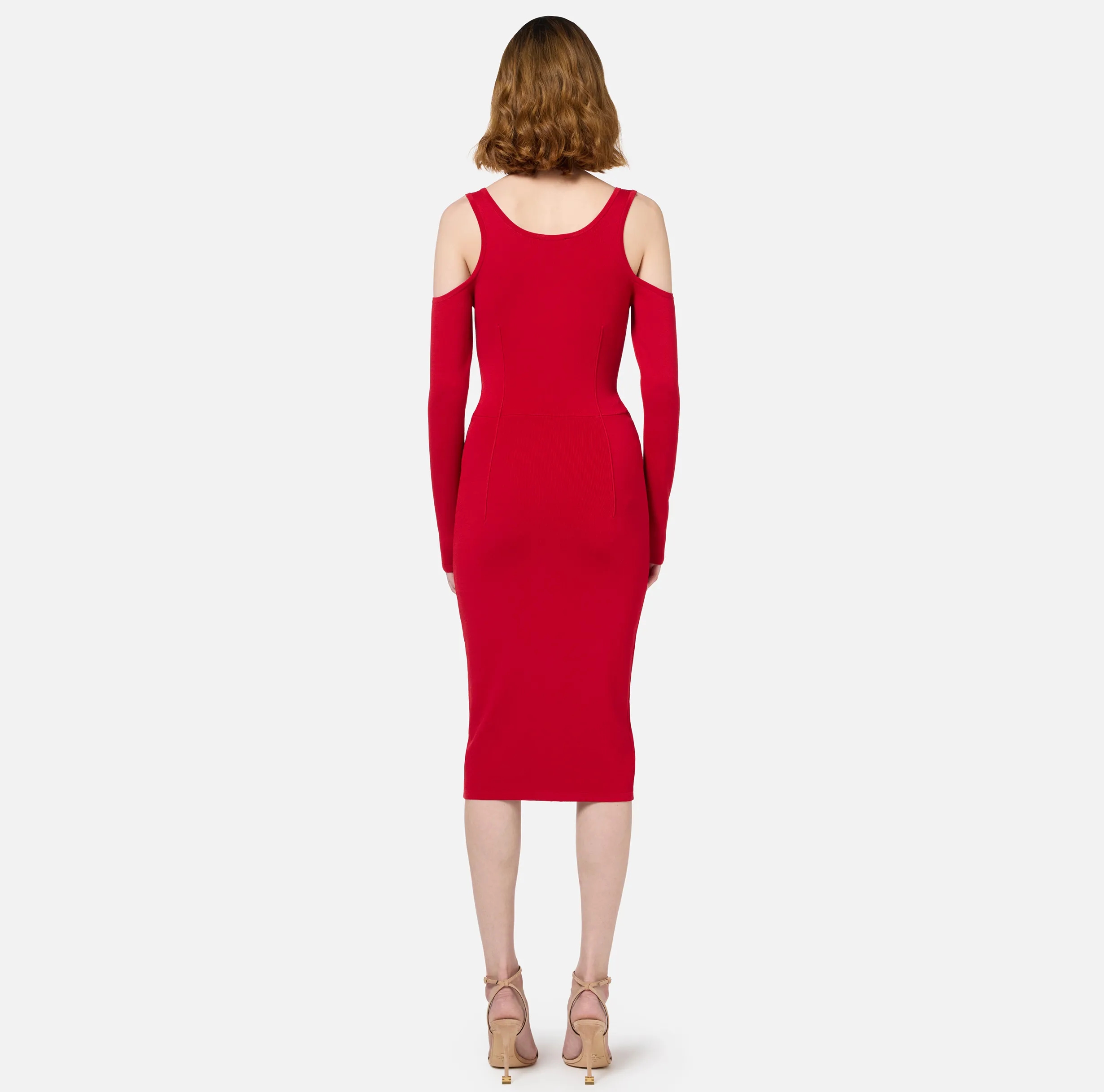 Abito midi in viscosa con zip