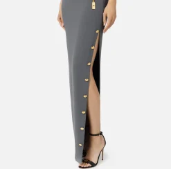 Abito red carpet in crêpe con scollo bustier