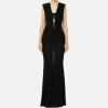 Abito red carpet in jersey lurex con reggiseno