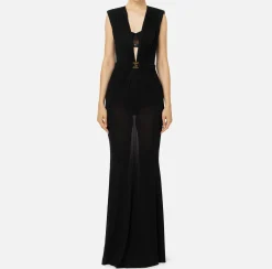 Abito red carpet in jersey lurex con reggiseno