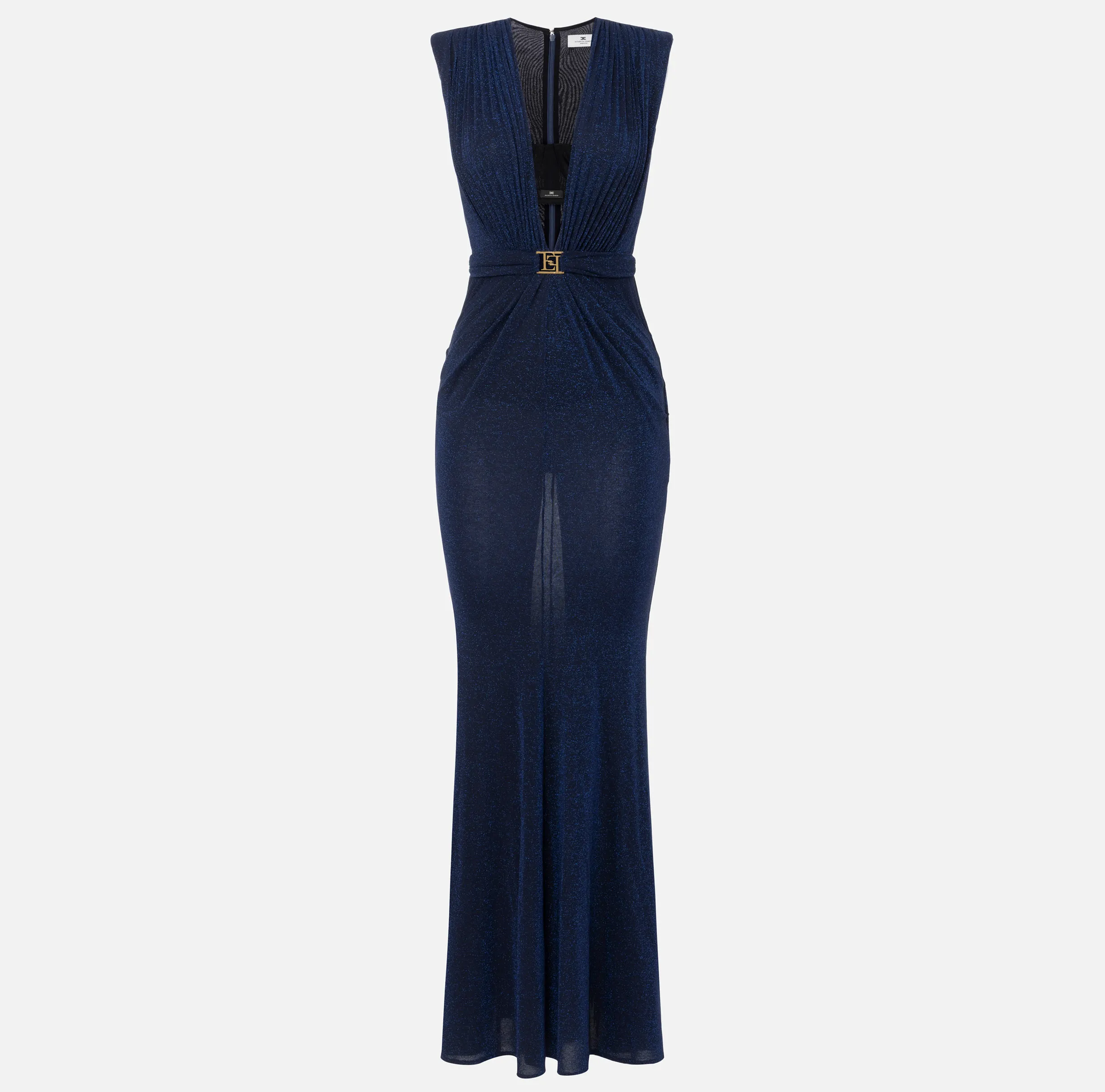 Abito red carpet in jersey lurex con reggiseno