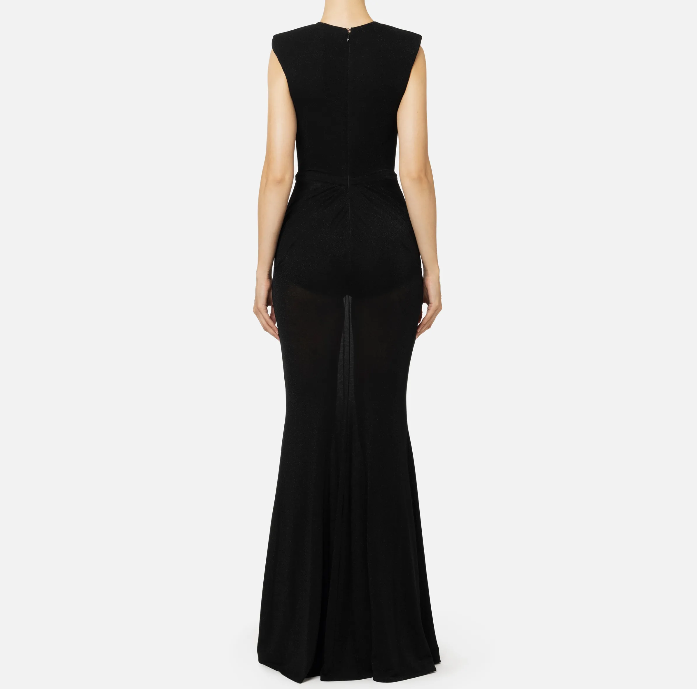 Abito red carpet in jersey lurex con reggiseno