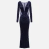 Abito red carpet in lycra flock e tulle
