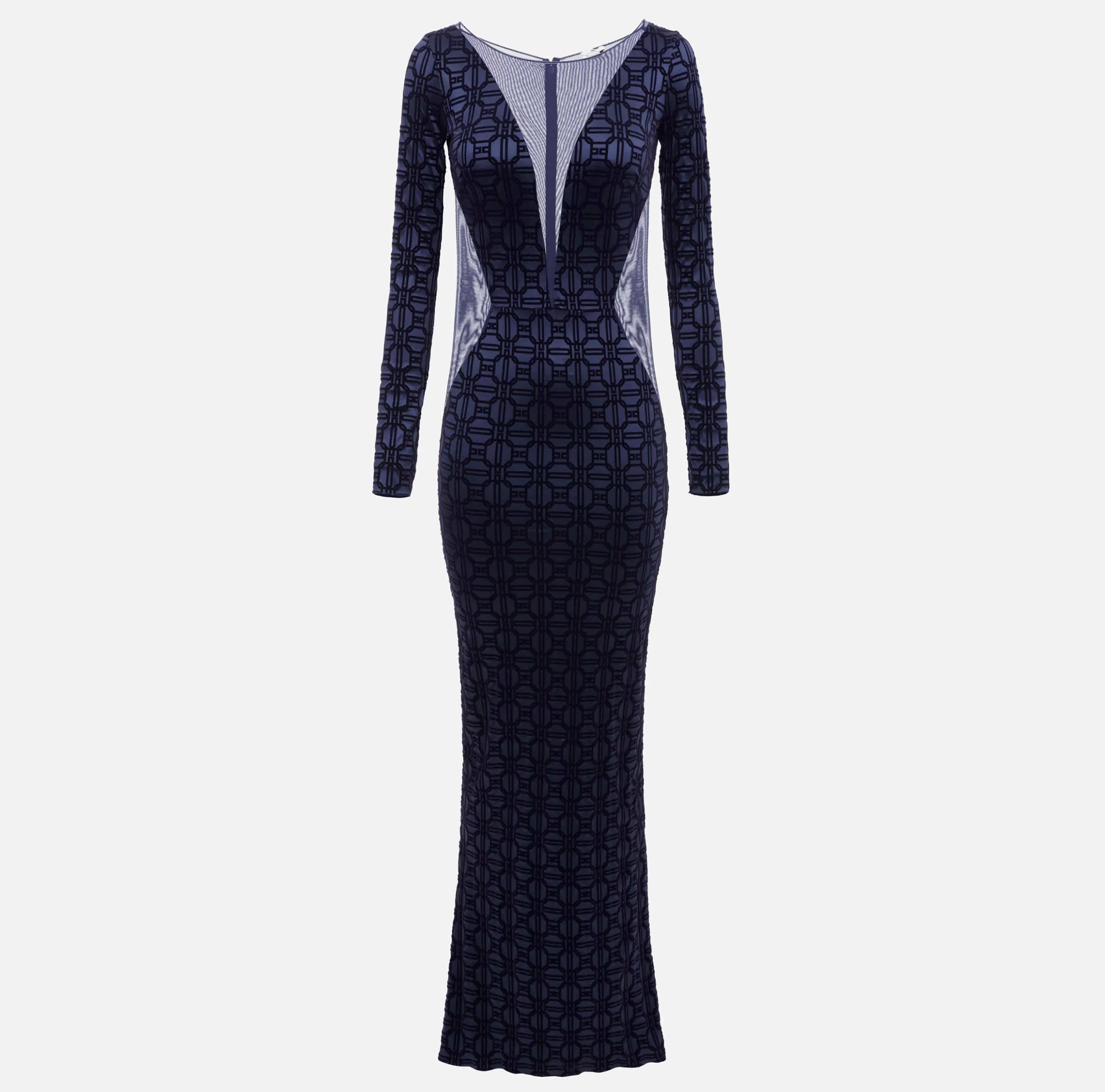 Abito red carpet in lycra flock e tulle