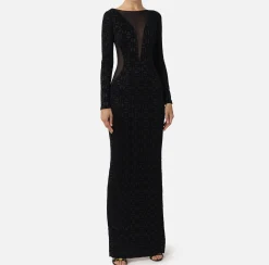 Abito red carpet in lycra flock e tulle