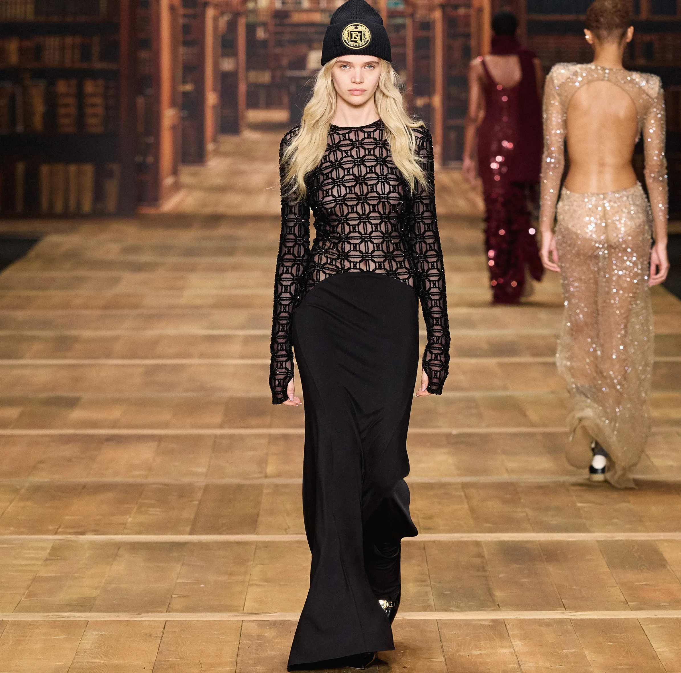 Abito red carpet in tulle flock ricamato