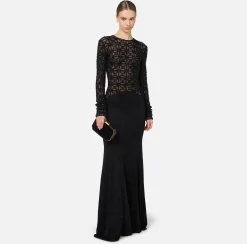 Abito red carpet in tulle flock ricamato