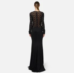 Abito red carpet in tulle flock ricamato