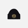 Beanie in lana con patch logo