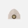 Beanie in lana con patch logo