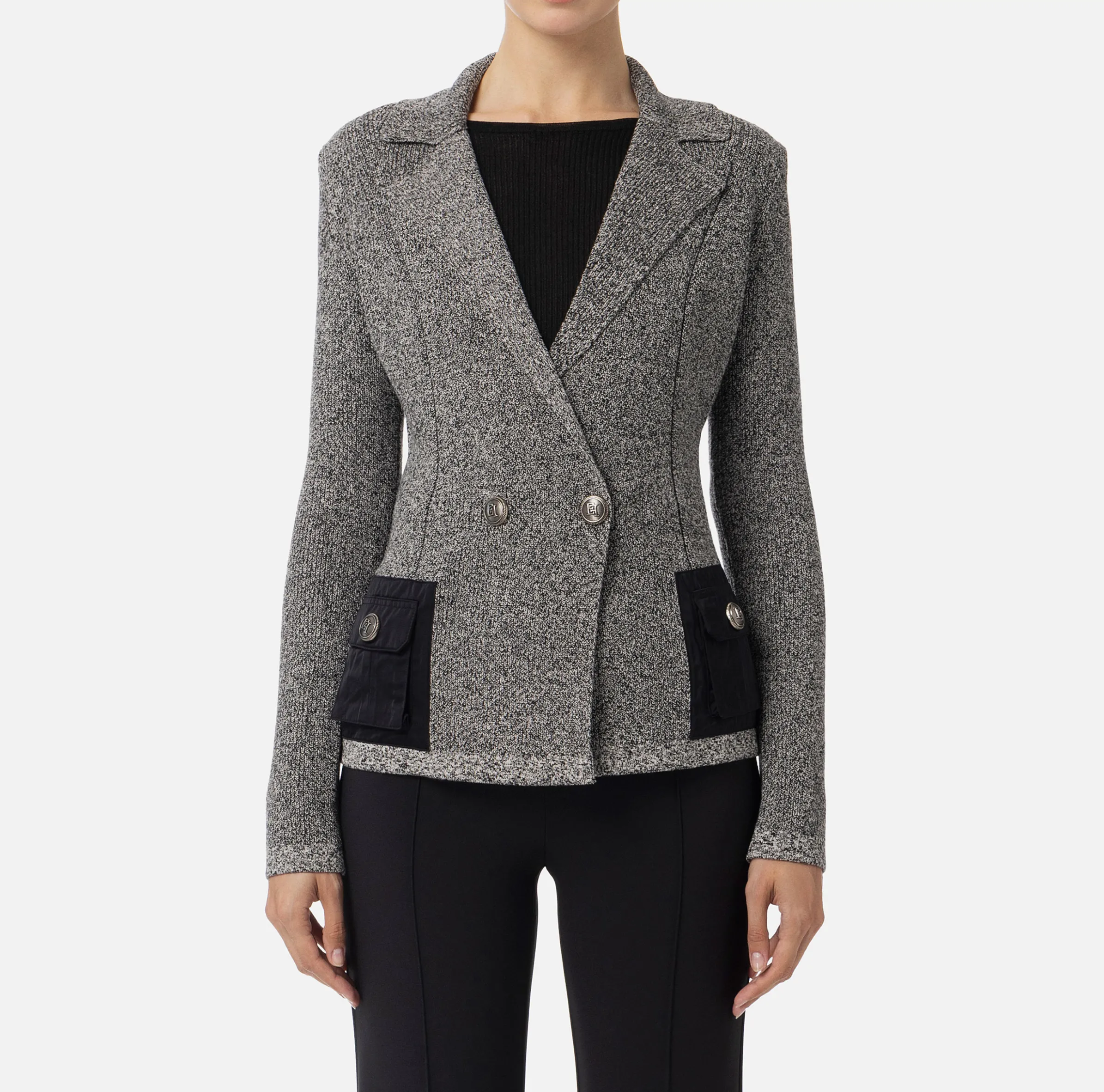 Blazer con tasche in vela tecnica