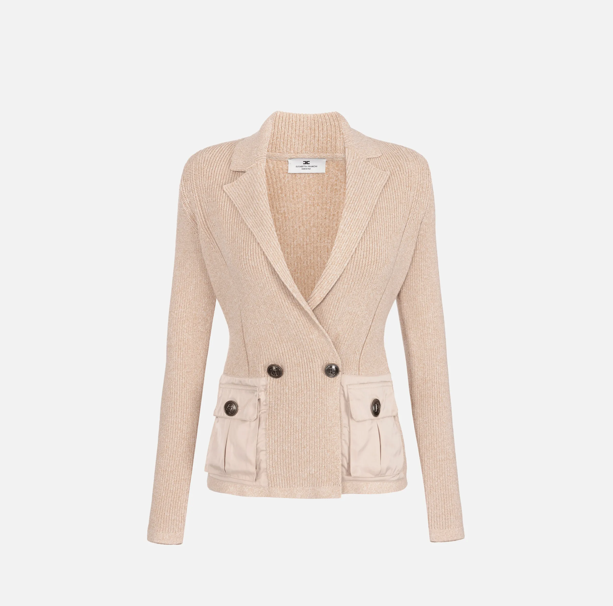 Blazer con tasche in vela tecnica