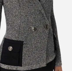 Blazer con tasche in vela tecnica