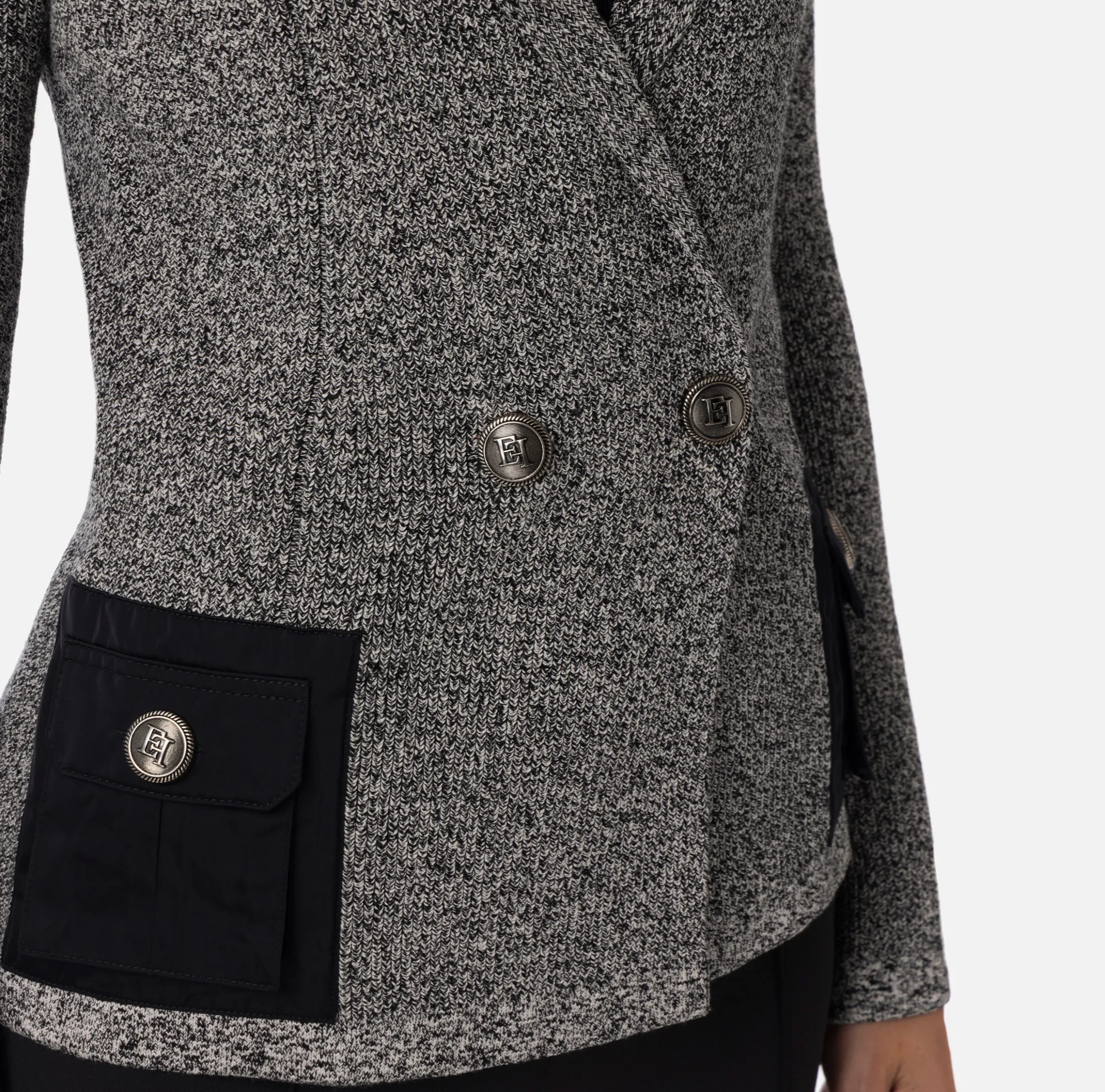 Blazer con tasche in vela tecnica