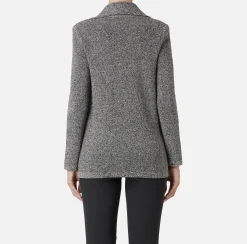 Blazer in viscosa mélange con tasche in vela tecnica