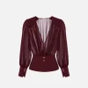 Blusa in georgette con baschina