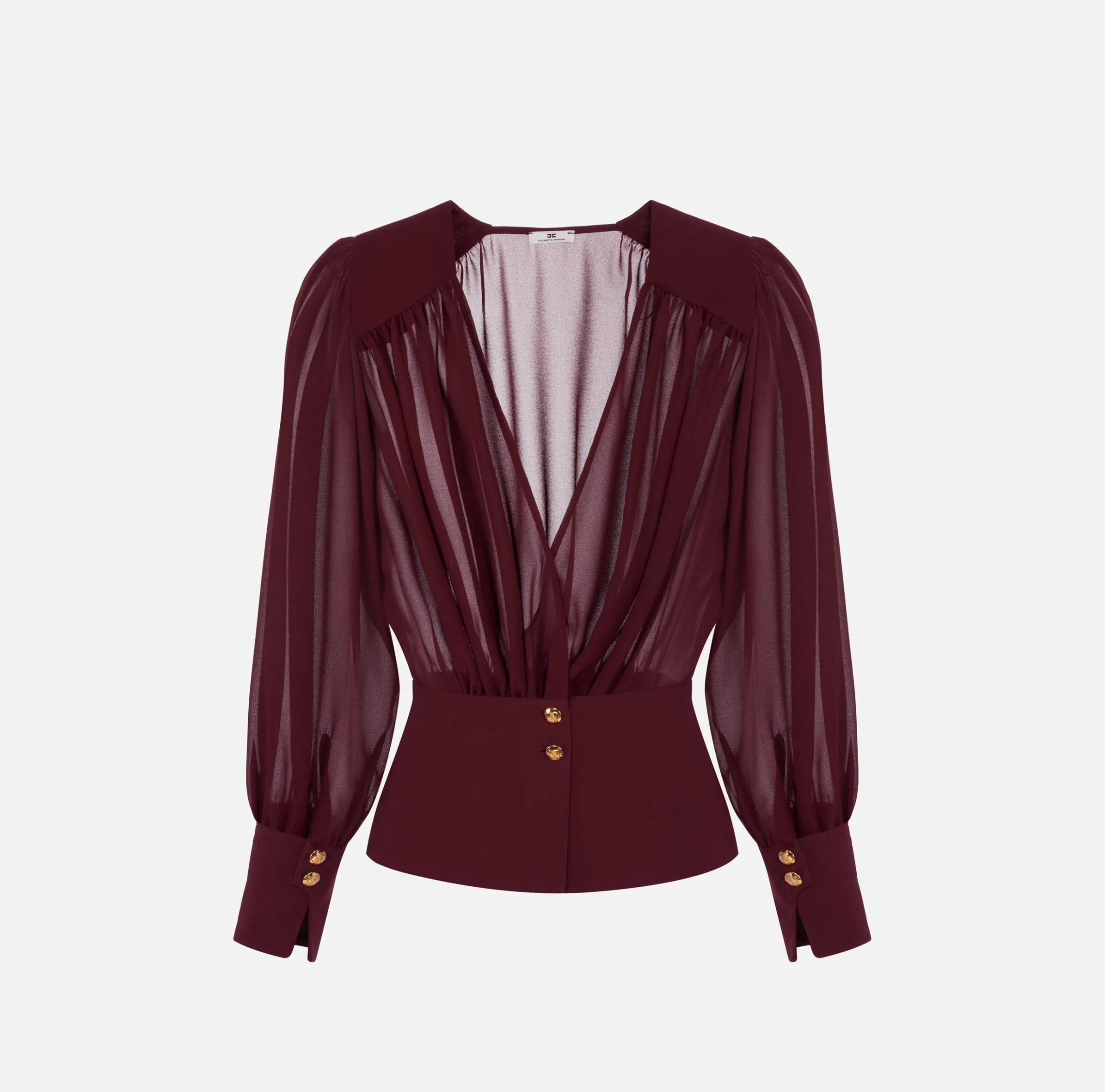 Blusa in georgette con baschina
