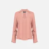Blusa in georgette con foulard