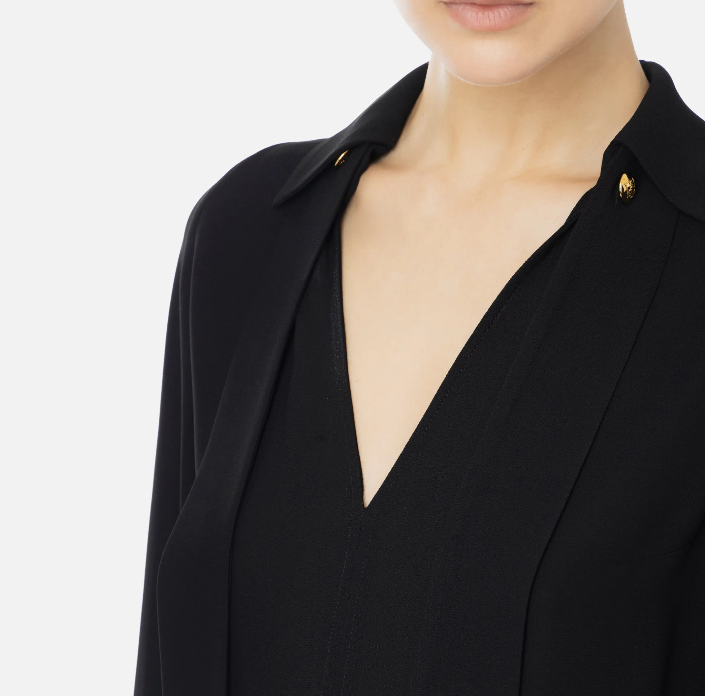 Blusa in georgette con foulard