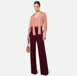 Blusa in georgette con foulard