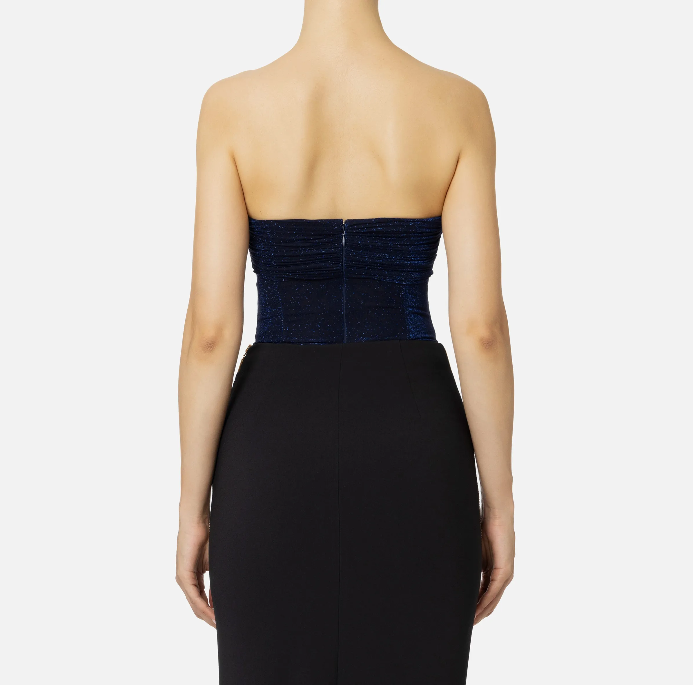 Body in jersey lurex plissettato