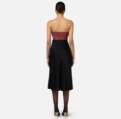 Body in jersey lurex plissettato