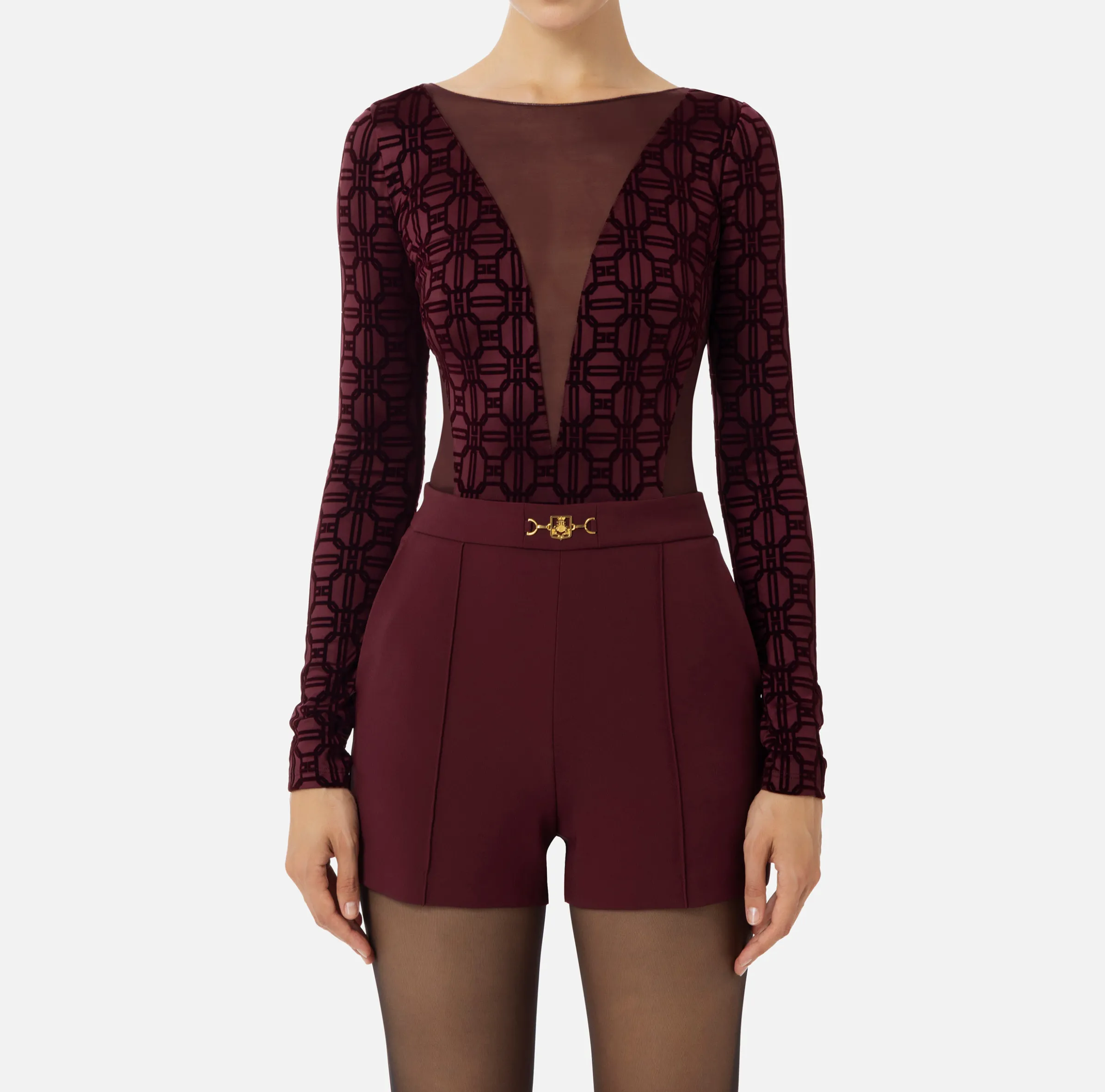 Body in lycra flock e tulle