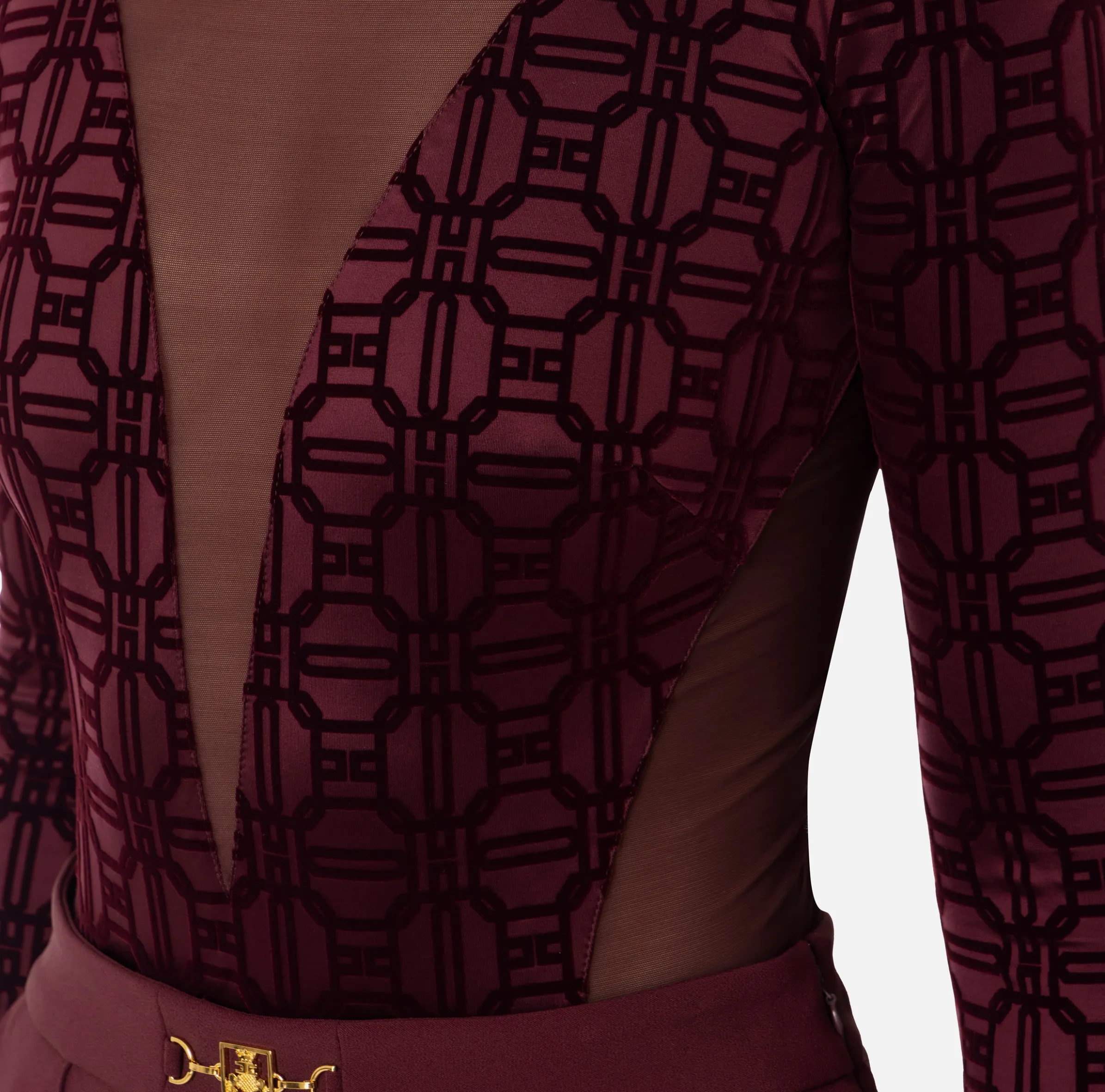Body in lycra flock e tulle