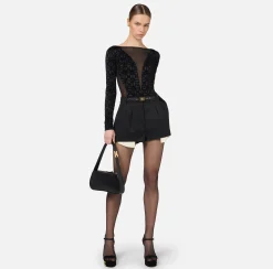Body in lycra flock e tulle