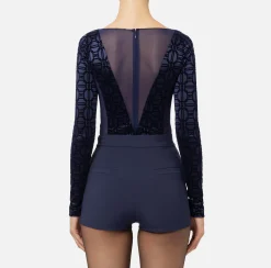 Body in lycra flock e tulle