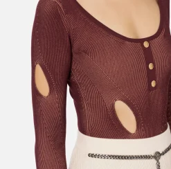 Body in misto viscosa con cut-out