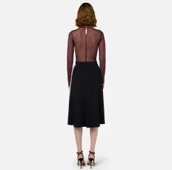Body in tulle jacquard con coppe