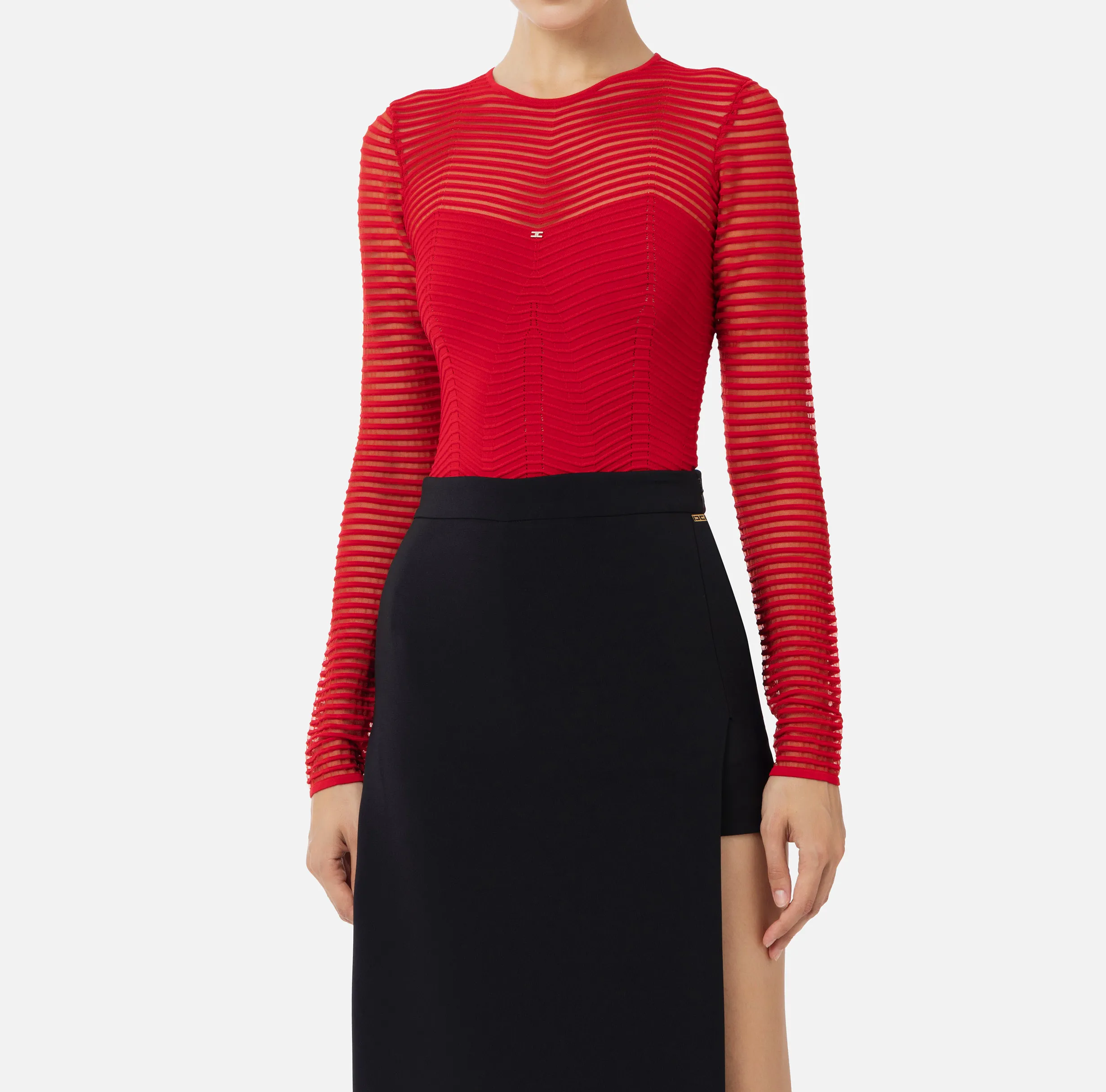 Body in viscosa motivo chevron