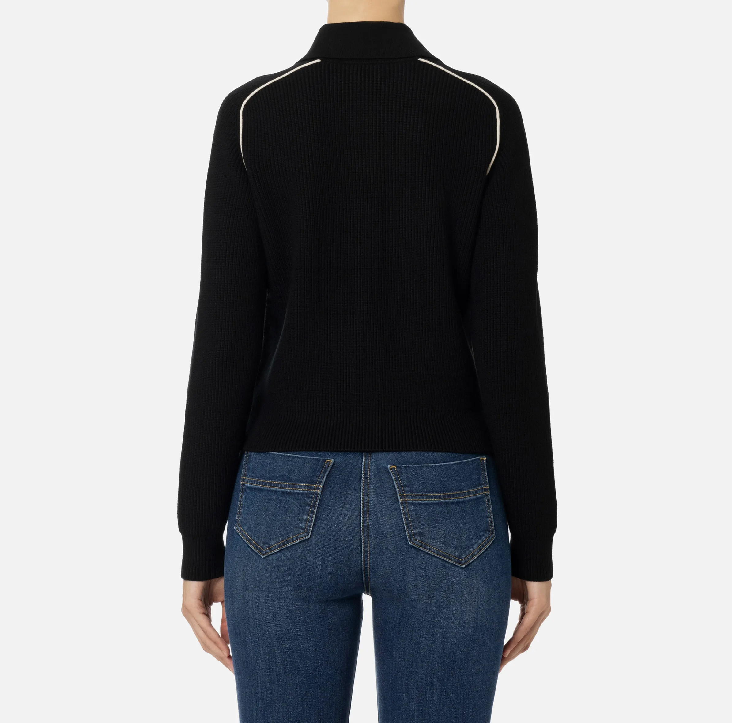 Bomber in viscosa con patch logo