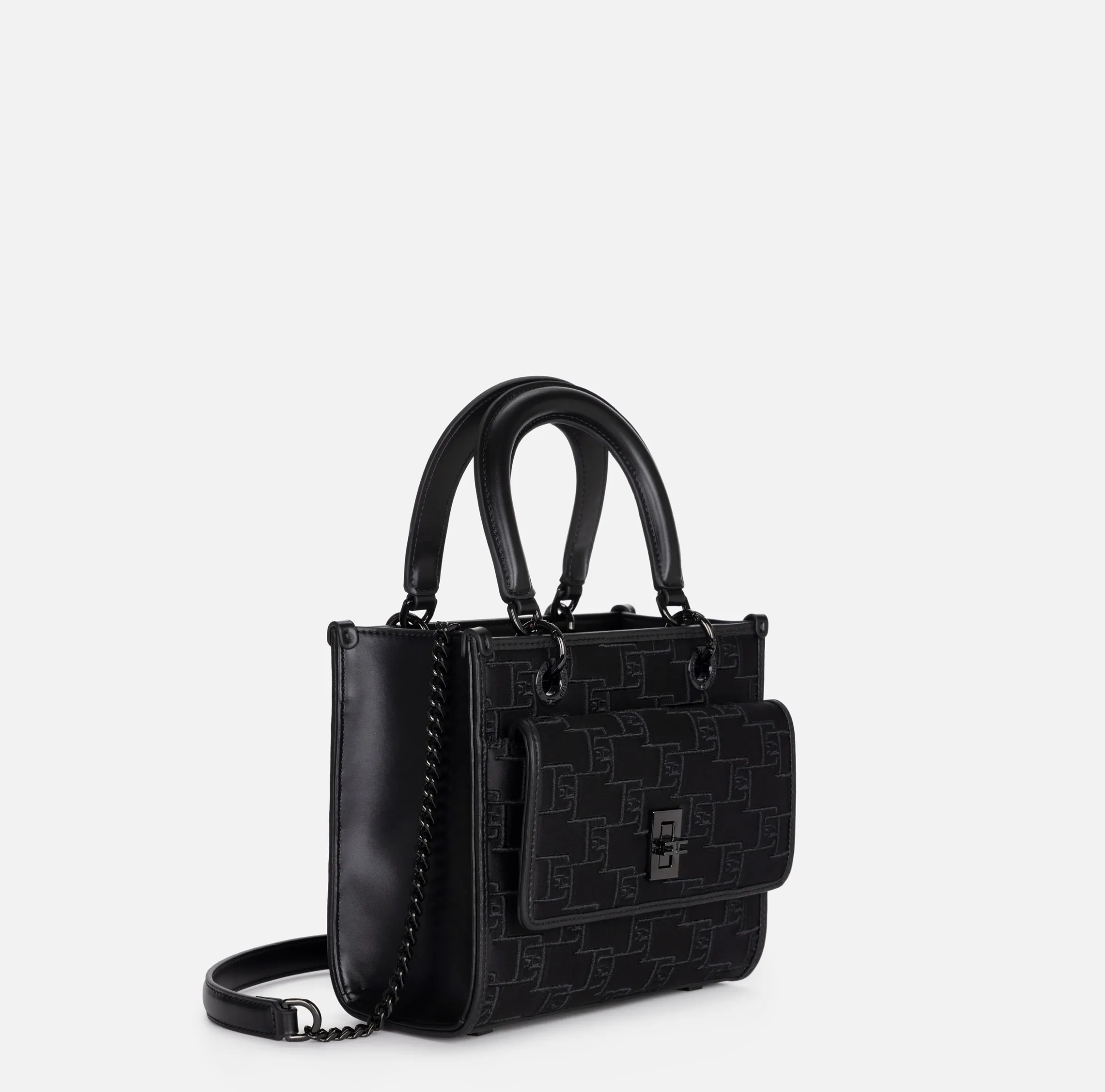 Borsa a mano piccola con logo embossed