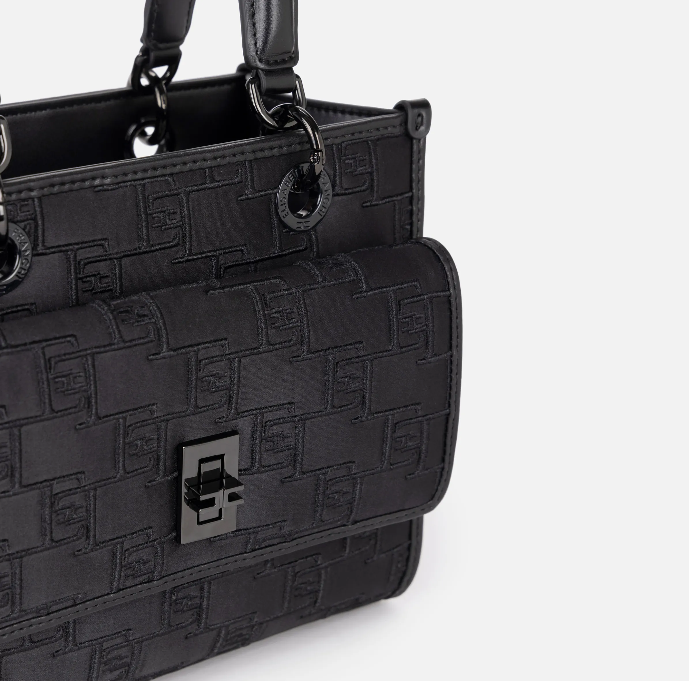 Borsa a mano piccola con logo embossed