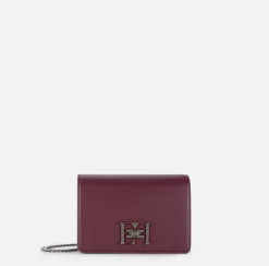 Borsa a tracolla con girello logo in metallo