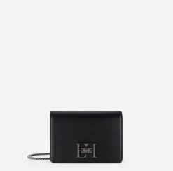 Borsa a tracolla con girello logo in metallo