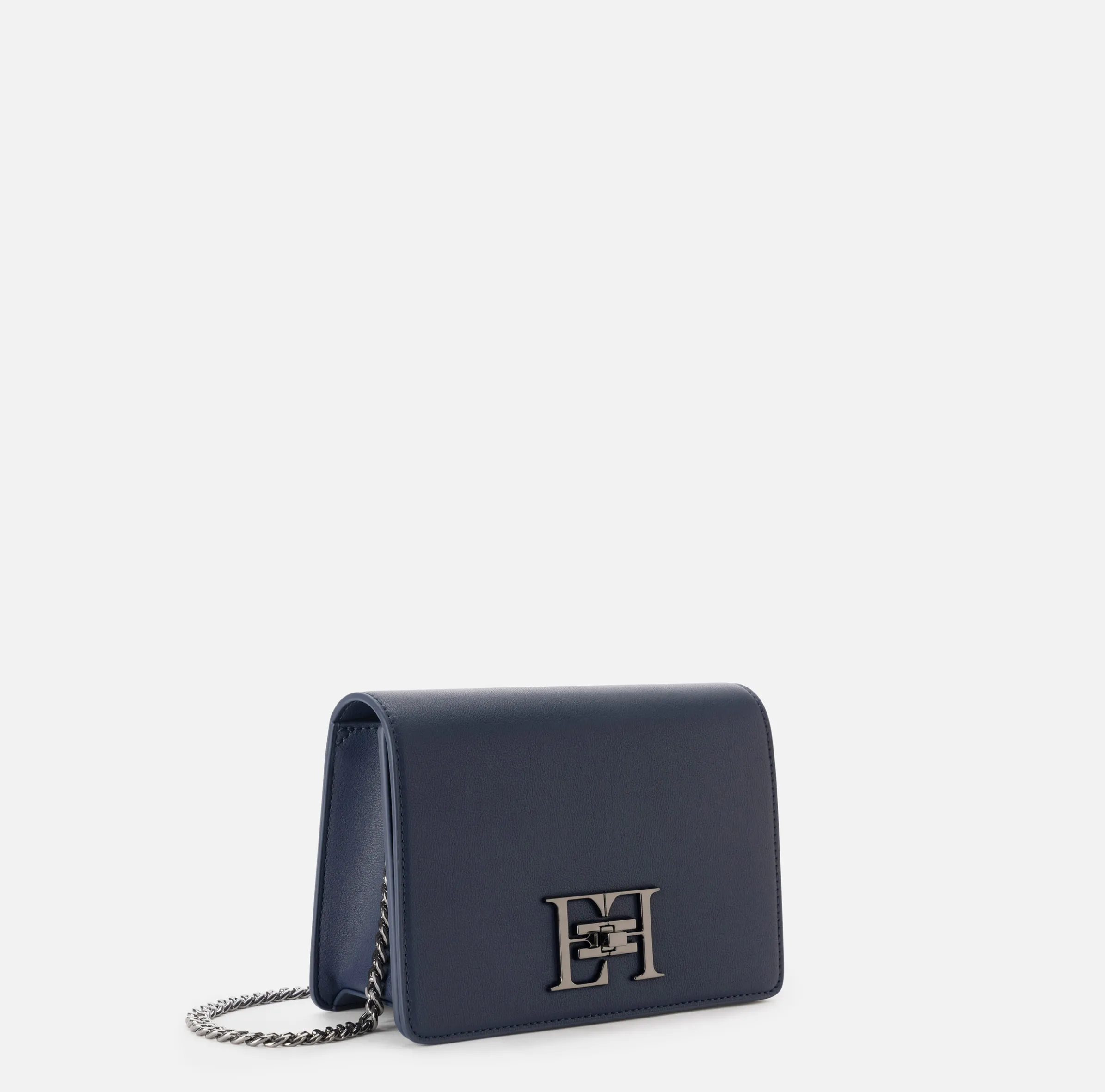 Borsa a tracolla con girello logo in metallo