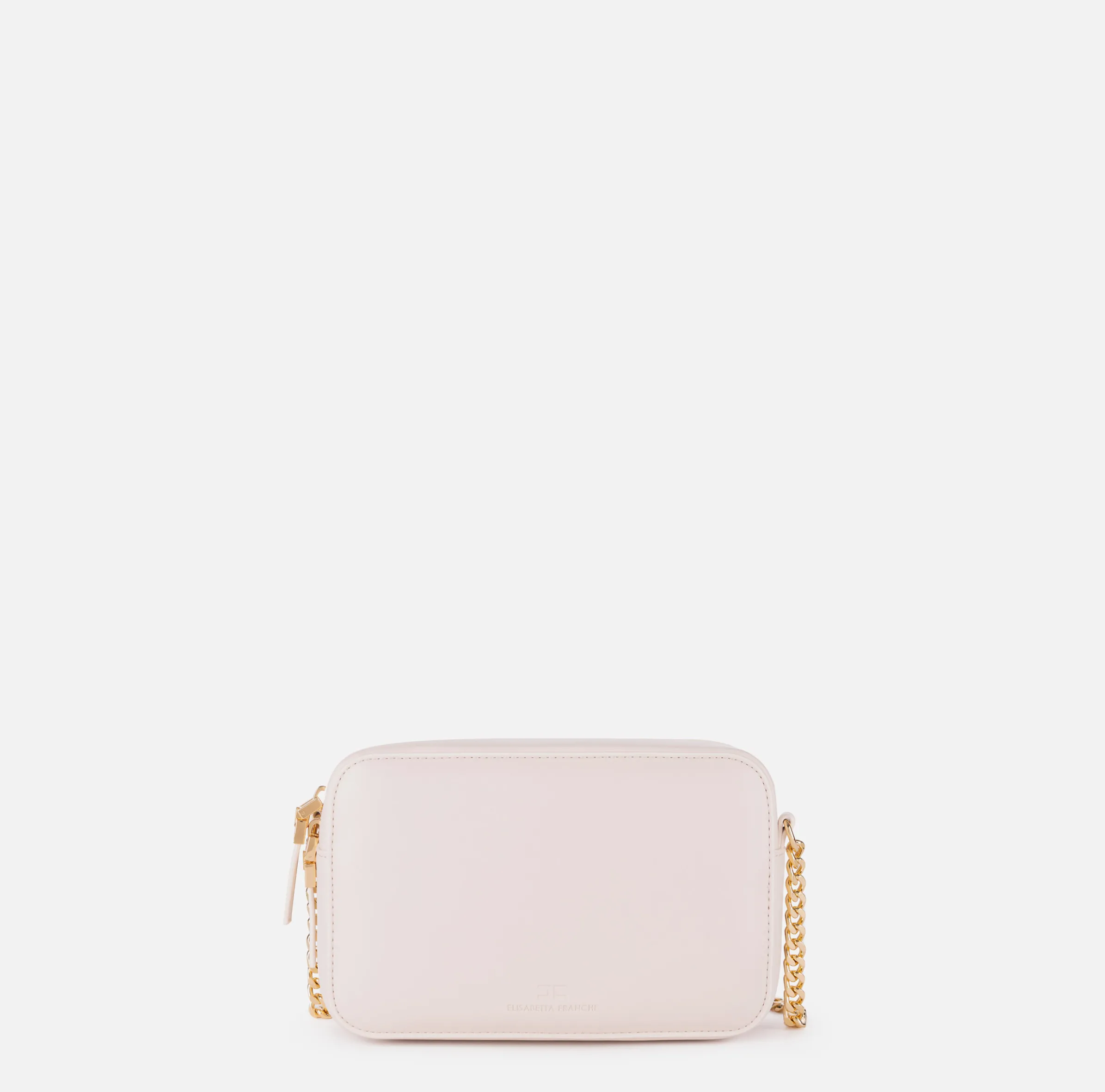 Borsa a tracolla in materiale effetto pelle con angoli in metallo