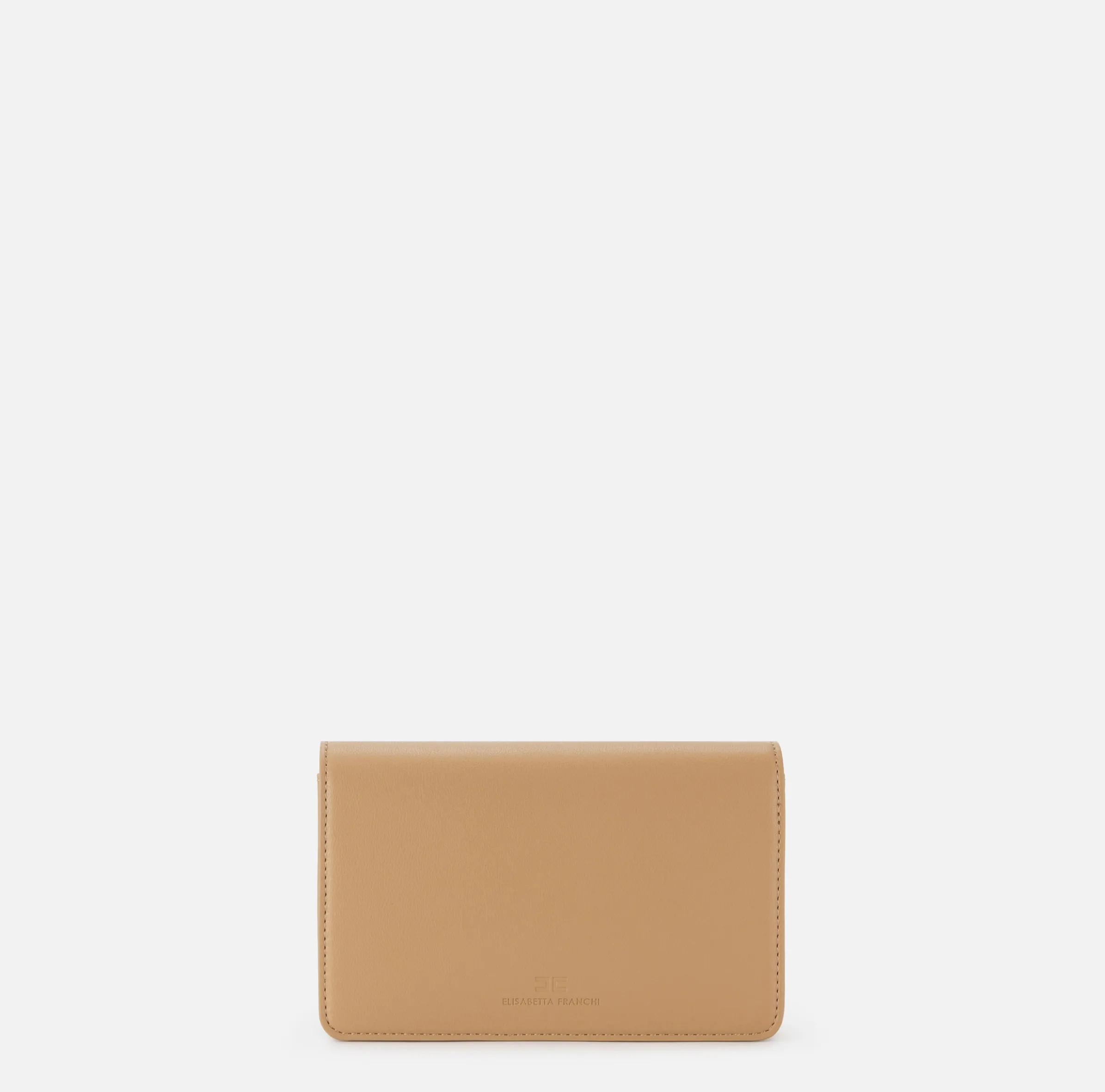 Borsa a tracolla in materiale sintetico con placca logo