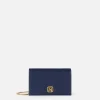 Borsa a tracolla in nappa con placca logo