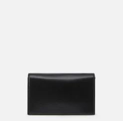 Borsa a tracolla in nappa con placca logo