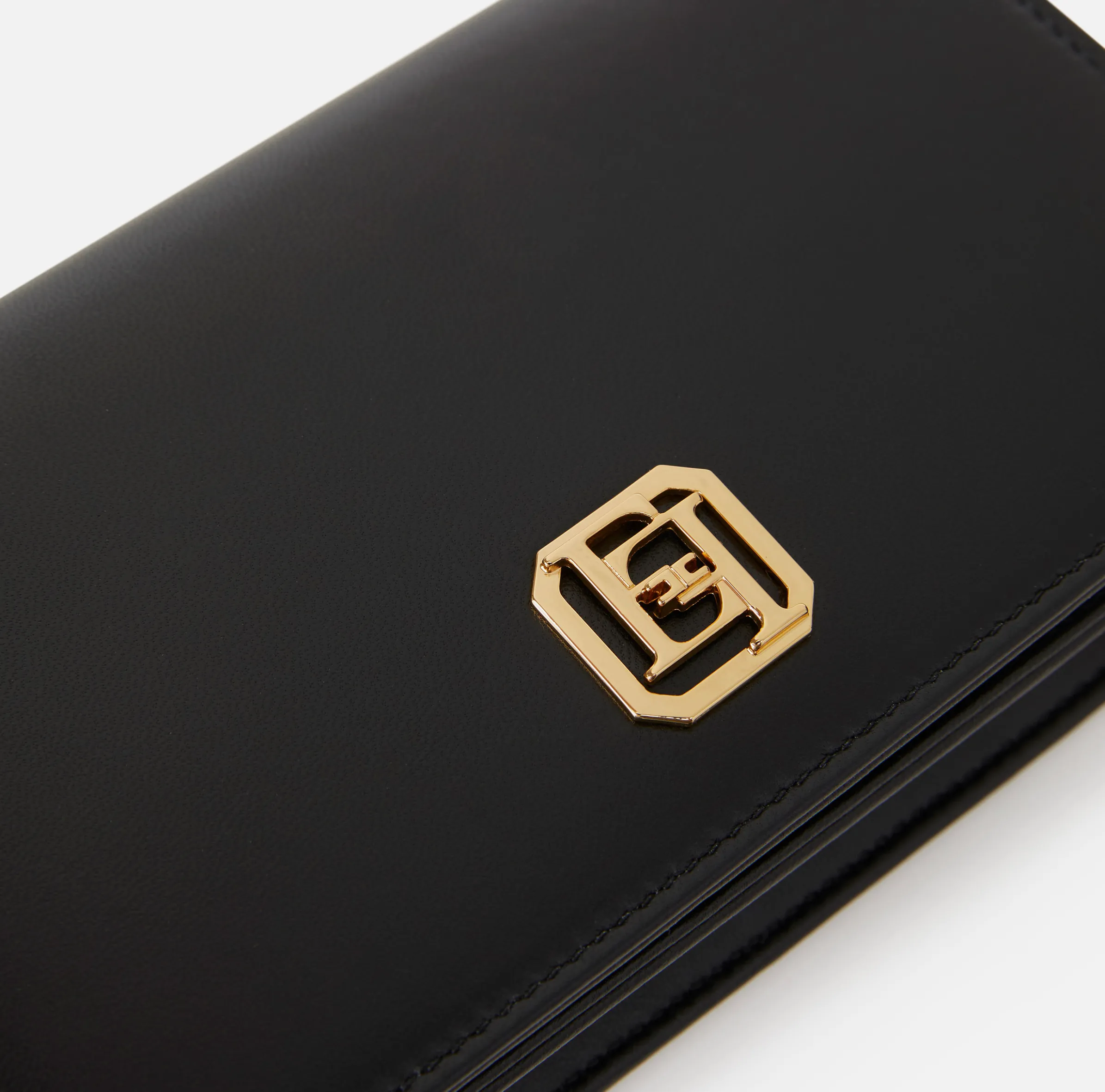Borsa a tracolla in nappa con placca logo