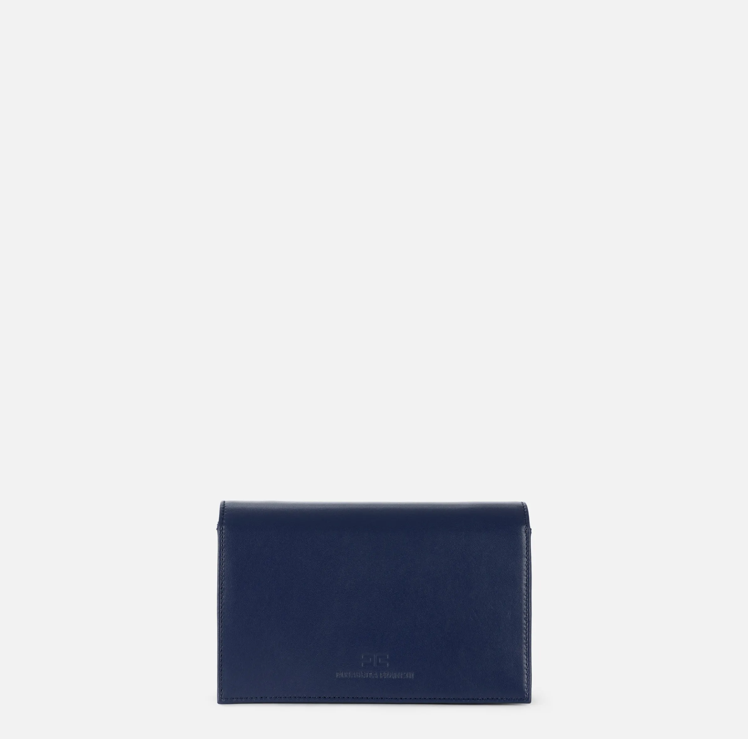 Borsa a tracolla in nappa con placca logo