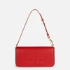 Borsa a tracolla in pelle con logo embossed