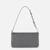 Borsa a tracolla in pelle con logo embossed